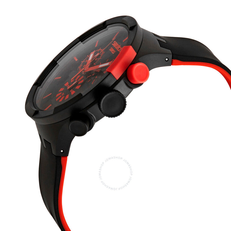 Swatch Checkpoint Red Chronograph Quartz Unisex Watch SB02B402 - The Watches Men & Co #2