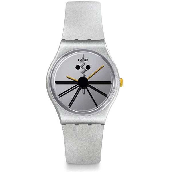 Swatch CNY New Year Cheese Squeak Squeak Quartz Silver Dial Ladies Watch GZ327 - The Watches Men & Co