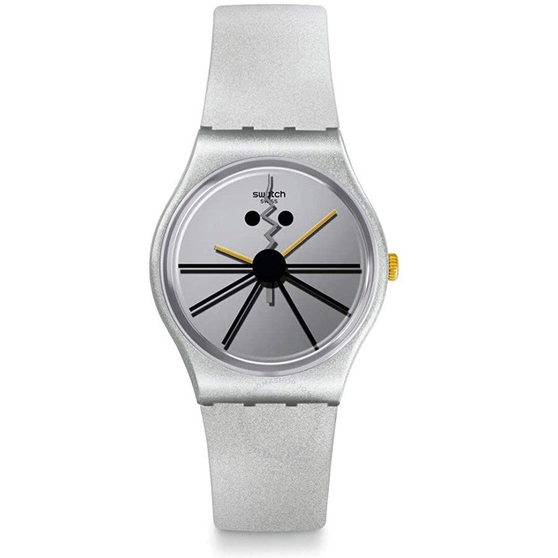 Swatch CNY New Year Cheese Squeak Squeak Quartz Silver Dial Ladies Watch GZ327 - The Watches Men & Co