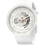 Swatch C-White Quartz Skeleton Dial Men's Watch SB03W100 - The Watches Men & Co
