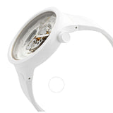 Swatch C-White Quartz Skeleton Dial Men's Watch SB03W100 - The Watches Men & Co #2
