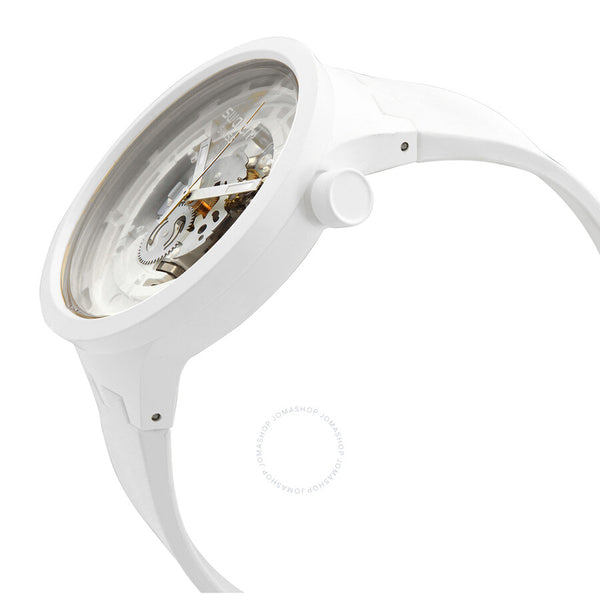 Swatch C-White Quartz Skeleton Dial Men's Watch SB03W100 - The Watches Men & Co #2