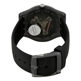 Swatch Darksparkles Black Dial Black Silicone Ladies Watch SUOB156 - The Watches Men & Co #3