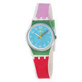 Swatch De Travers Blue Dial Ladies Watch LW146 - The Watches Men & Co