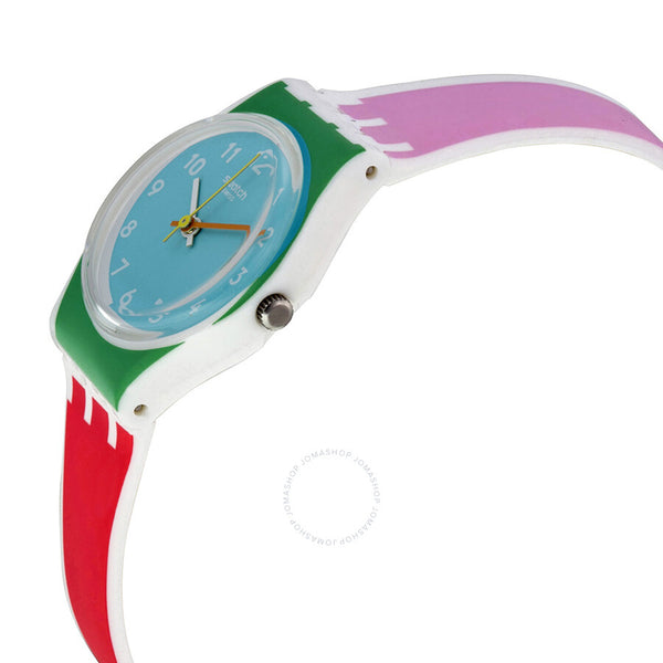 Swatch De Travers Blue Dial Ladies Watch LW146 - The Watches Men & Co #2