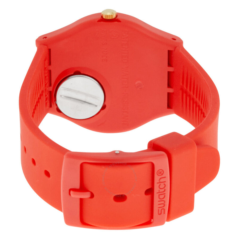 Swatch Eight for Luck Red Silicone Unisex Watch GR166 - The Watches Men & Co #3