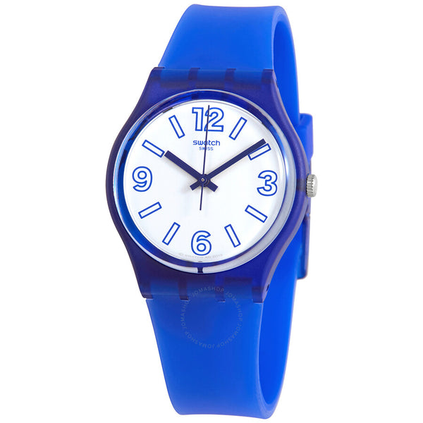 Swatch Electric Shark Quartz White Dial Unisex Watch GN268 - The Watches Men & Co