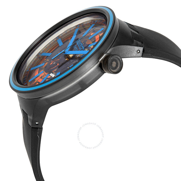 Swatch Fire Taste Quartz Black Skeleton Dial Watch SO27B112 - The Watches Men & Co #2