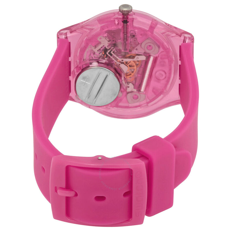 Swatch Gum Flavour Quartz Pink Transparent Dial Unisex Watch GP166 - The Watches Men & Co #3
