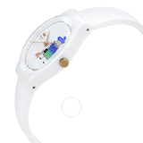 Swatch How Majestic Jubilee Quartz White Dial Unisex Watch GZ711 - The Watches Men & Co #2