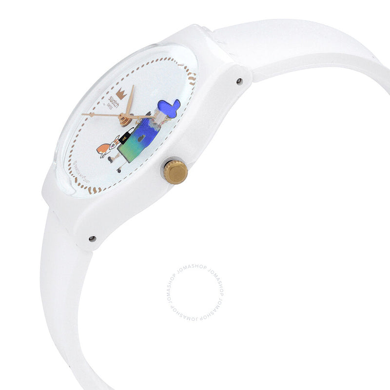 Swatch How Majestic Jubilee Quartz White Dial Unisex Watch GZ711 - The Watches Men & Co #2