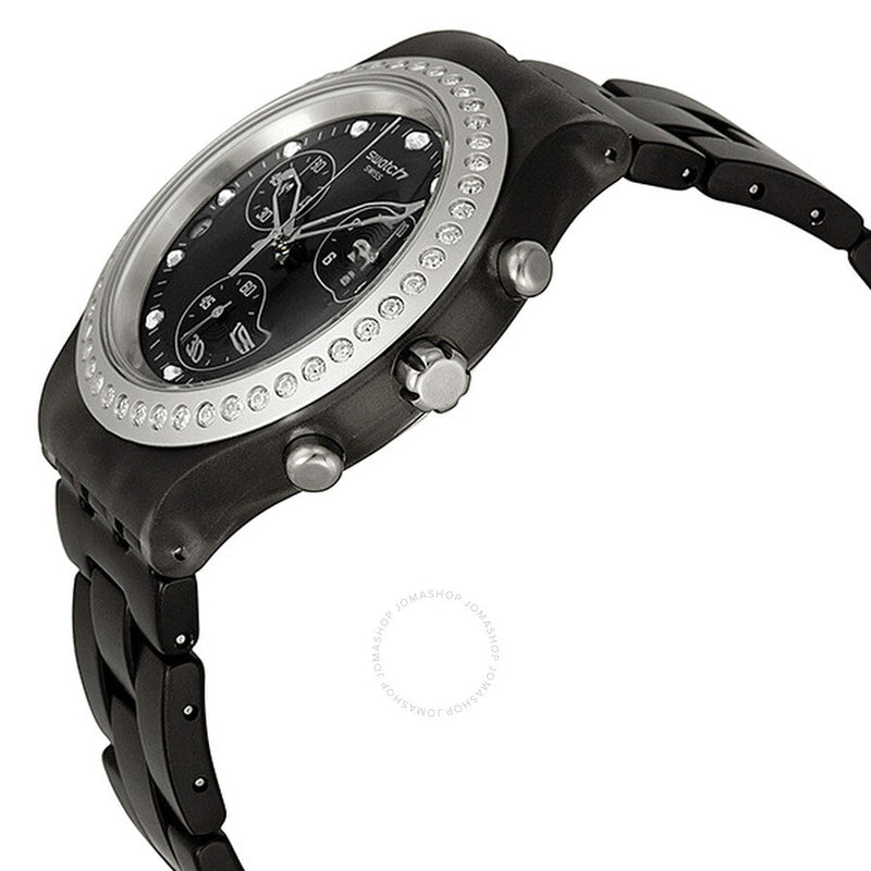 Swatch Irony Diaphane Full Blooded Stoneheart Silver Black Dial Chronograph Unisex Watch SVCM4009AG - The Watches Men & Co #2