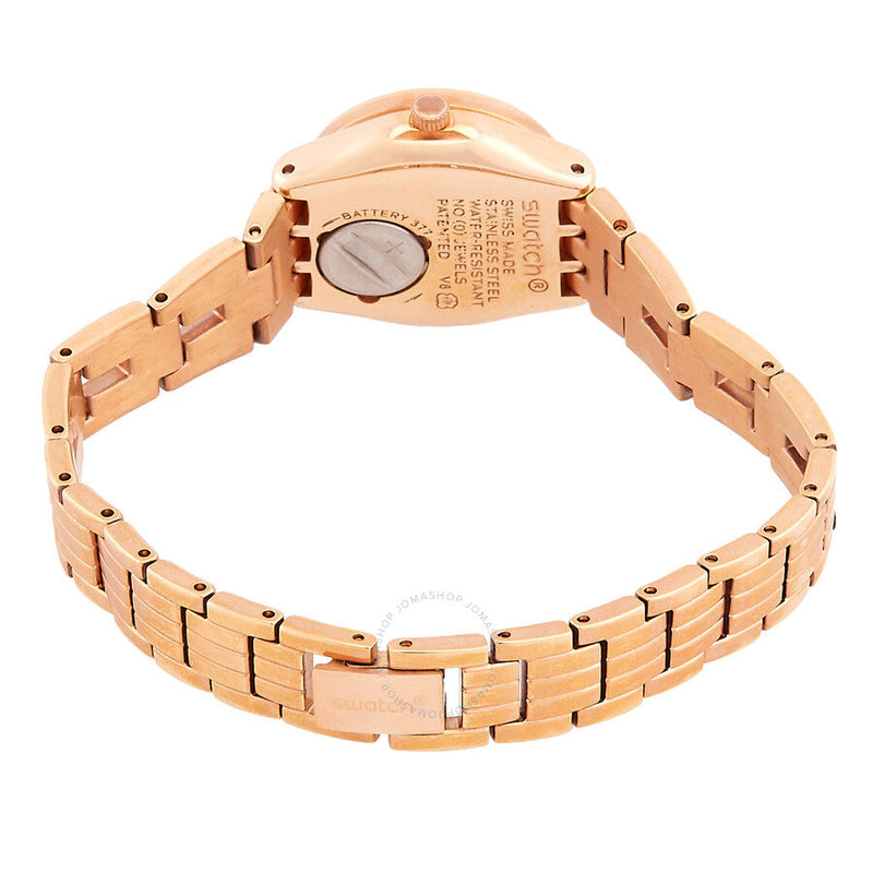 Swatch Kiroyal Quartz Rose Gold Dial Ladies Watch YSG154G - The Watches Men & Co #3