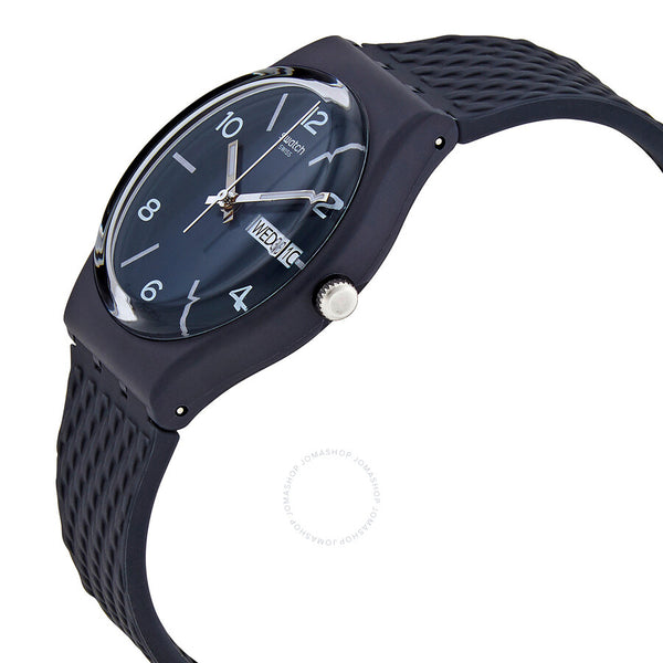 Swatch Laserata Quartz Dark Blue Dial Unisex Watch GN725 - The Watches Men & Co #2
