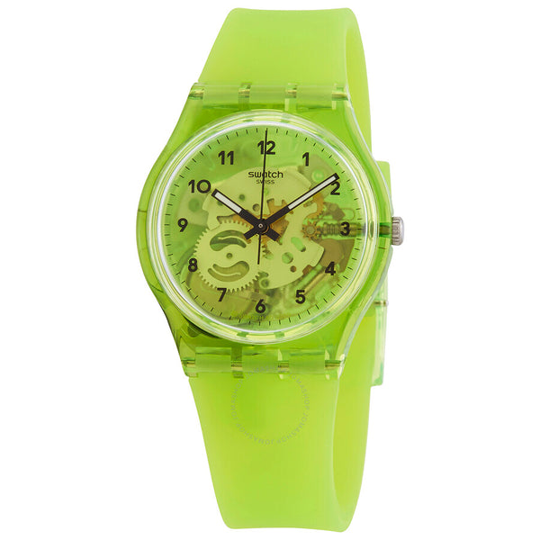 Swatch Lemon Flavour Quartz Green Transparent  Dial Unisex Watch GG227 - The Watches Men & Co