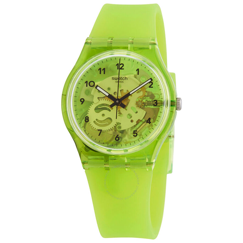 Swatch Lemon Flavour Quartz Green Transparent  Dial Unisex Watch GG227 - The Watches Men & Co
