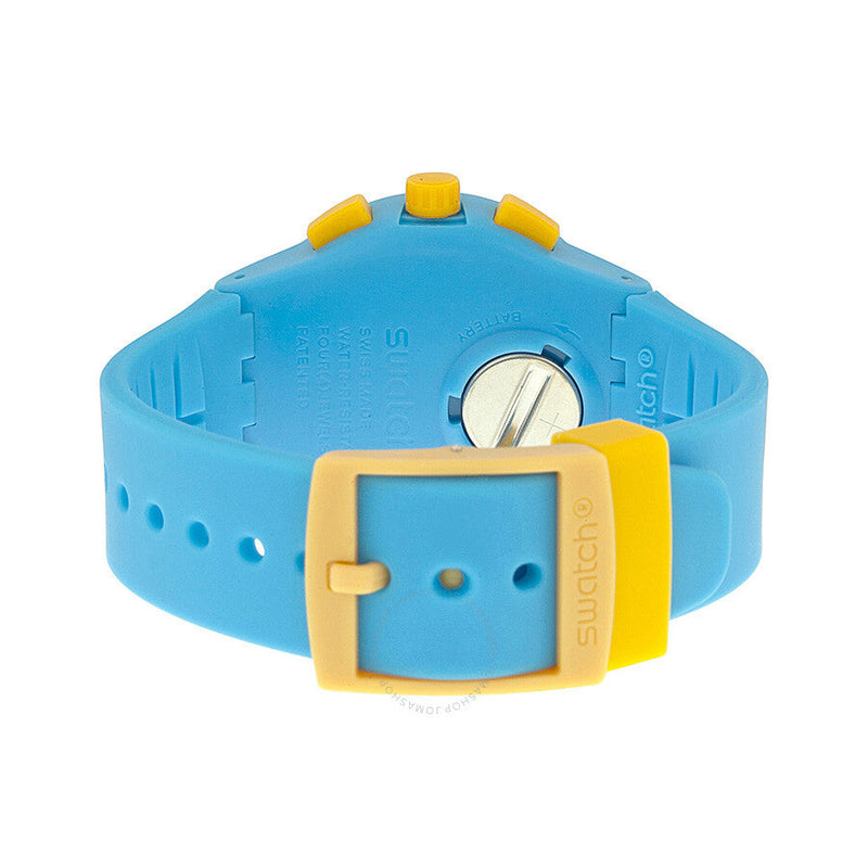 Swatch Maresoli Yellow Dial Blue Rubber Men's Watch SUSS400 - The Watches Men & Co #3
