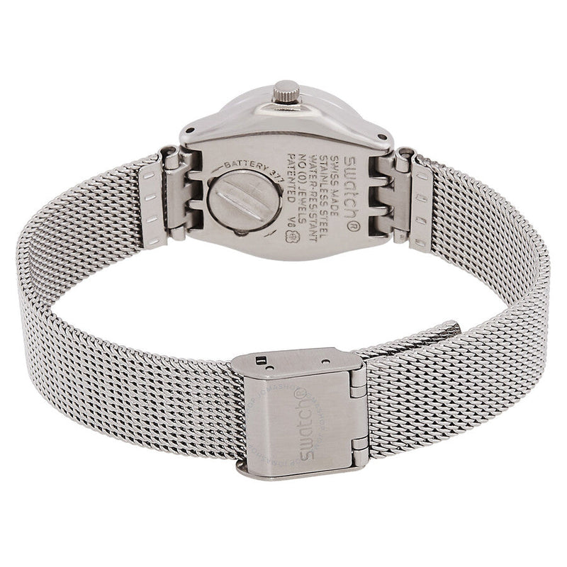 Swatch Meche Rose Quartz Crystal Silver Dial Ladies Watch YSS319M - The Watches Men & Co #3