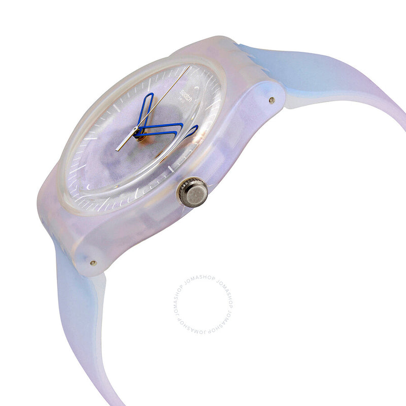 Swatch Monthly Drops Flowerscreen Quartz Blue Skeleton Dial Ladies Watch SUOK154 - The Watches Men & Co #2