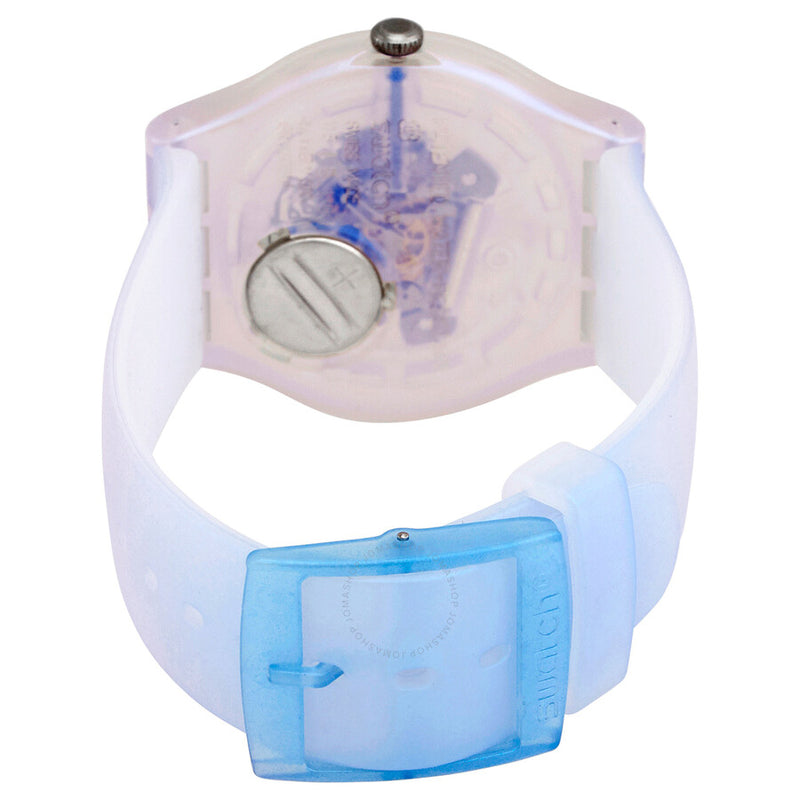 Swatch Monthly Drops Flowerscreen Quartz Blue Skeleton Dial Ladies Watch SUOK154 - The Watches Men & Co #3