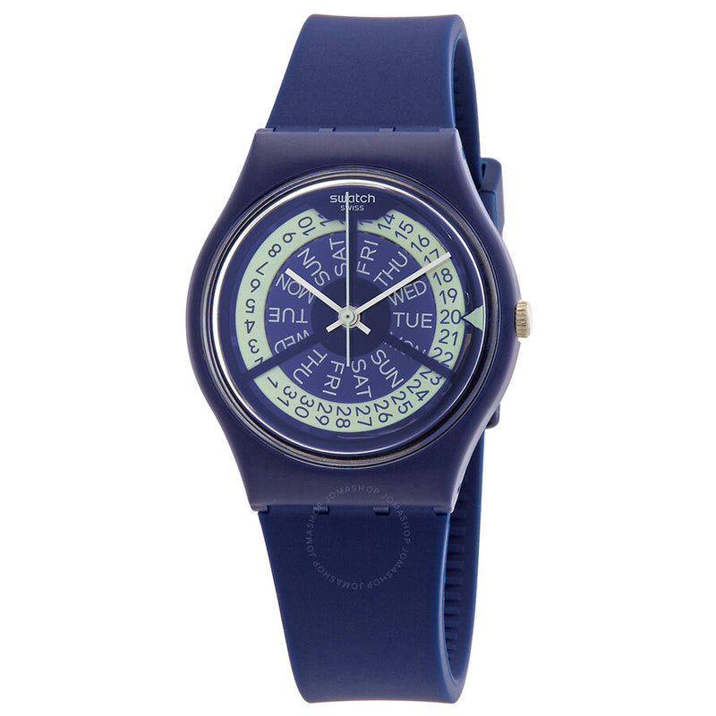 Swatch Monthly Drops Quartz Blue Dial Unisex Watch GN727 - The Watches Men & Co