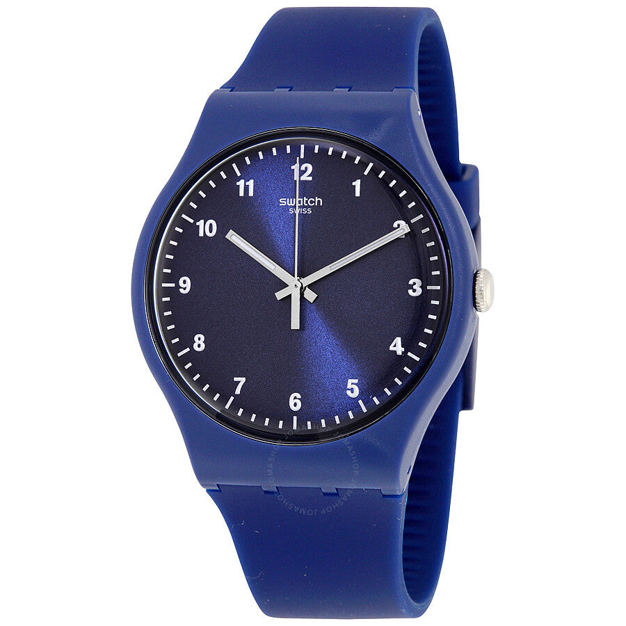 Swatch Originals Mono Blue Dial Silicone Men's Watch SUON116 - The Watches Men & Co