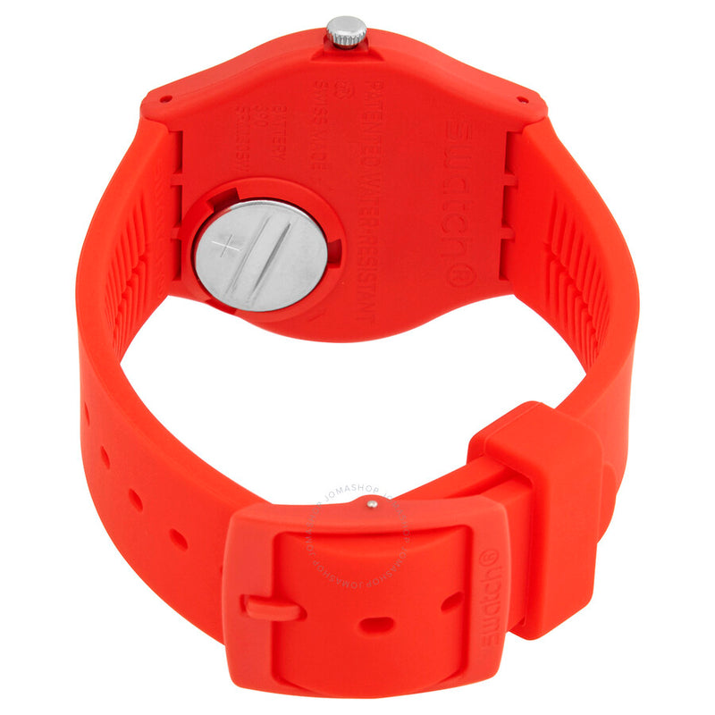 Swatch Over Red Quartz Red Dial Red Silicone Unisex Watch GR713 - The Watches Men & Co #3