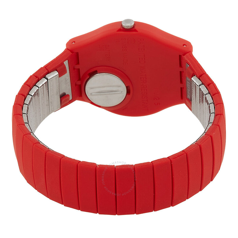 Swatch Pepeblu Quartz Red Dial Ladies Watch GR173A - The Watches Men & Co #3