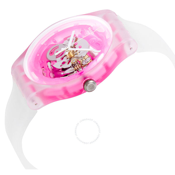 Swatch Pinkmazing Pink Skeleton Dial Watch SUOK130 - The Watches Men & Co #2