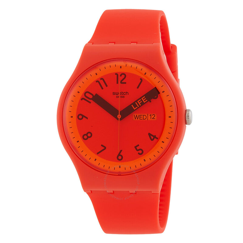 Swatch Pride Quartz Red Dial Unisex Watch SO29R705 - The Watches Men & Co