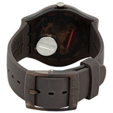 Swatch Rebel Brown Dial Brown Rubber 41 mm Watch SUOC700 - The Watches Men & Co #3