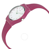 Swatch Redbelle White Dial Matte Burgundy Ladies Watch LR130 - The Watches Men & Co #2
