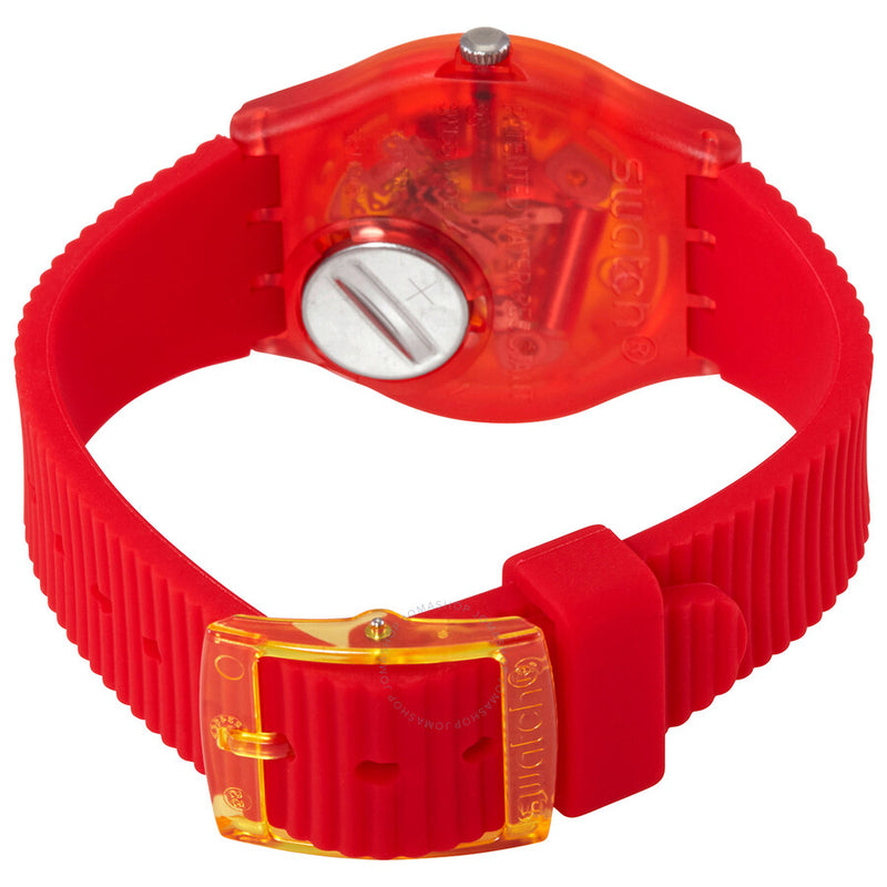 Swatch Retro-Rosso Quartz Transparent Yellow Dial Unisex Watch GR185 - The Watches Men & Co #3