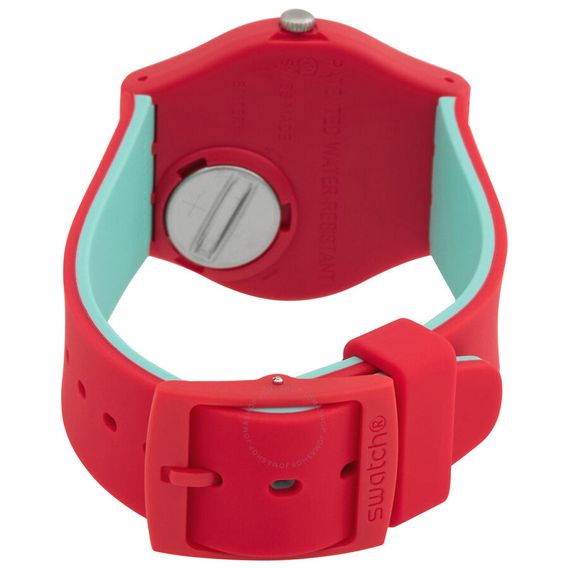 Swatch Rossofino Quartz Red Dial Unisex Watch GR170 - The Watches Men & Co #3