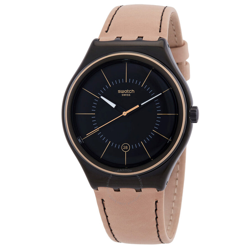 Swatch Sand Storm III Quartz Black Dial Watch YWB400 - The Watches Men & Co