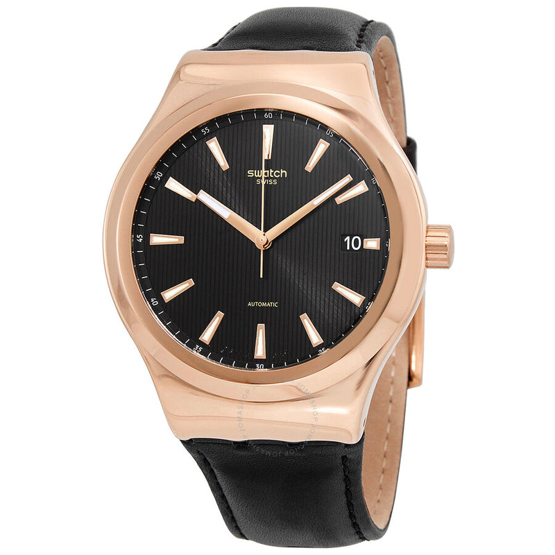 Swatch Sistem Rosee Automatic Black Dial Unisex Watch YIG400 - The Watches Men & Co