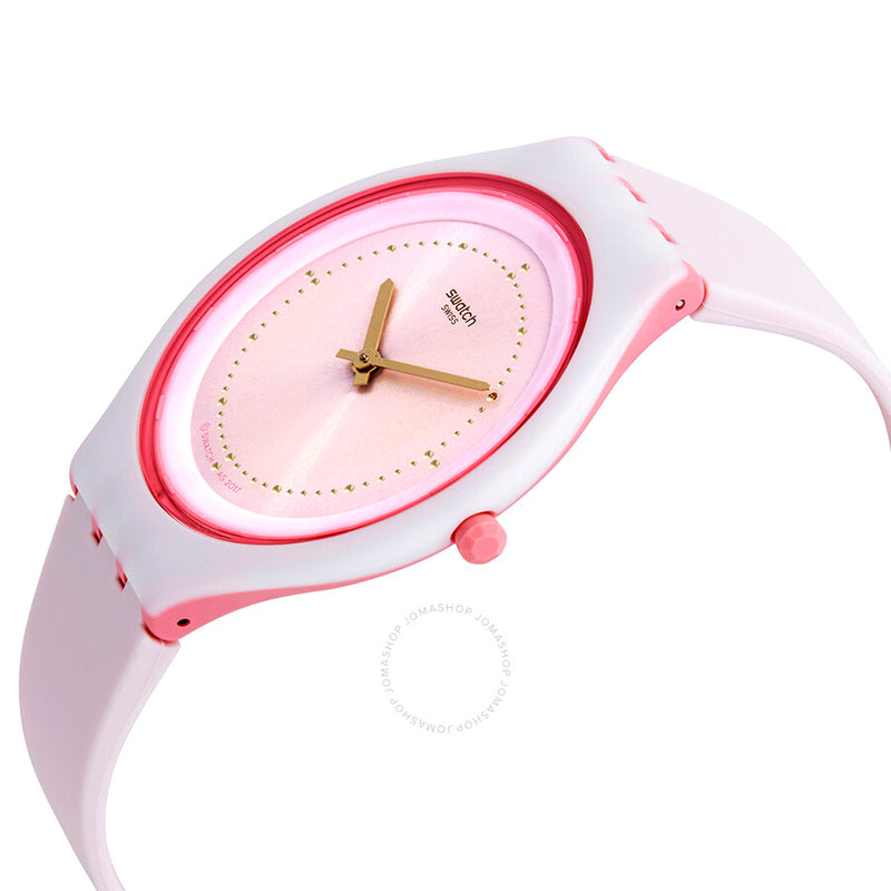 Swatch Skinblush Pink Dial Ladies Watch SVUP101 - The Watches Men & Co #2