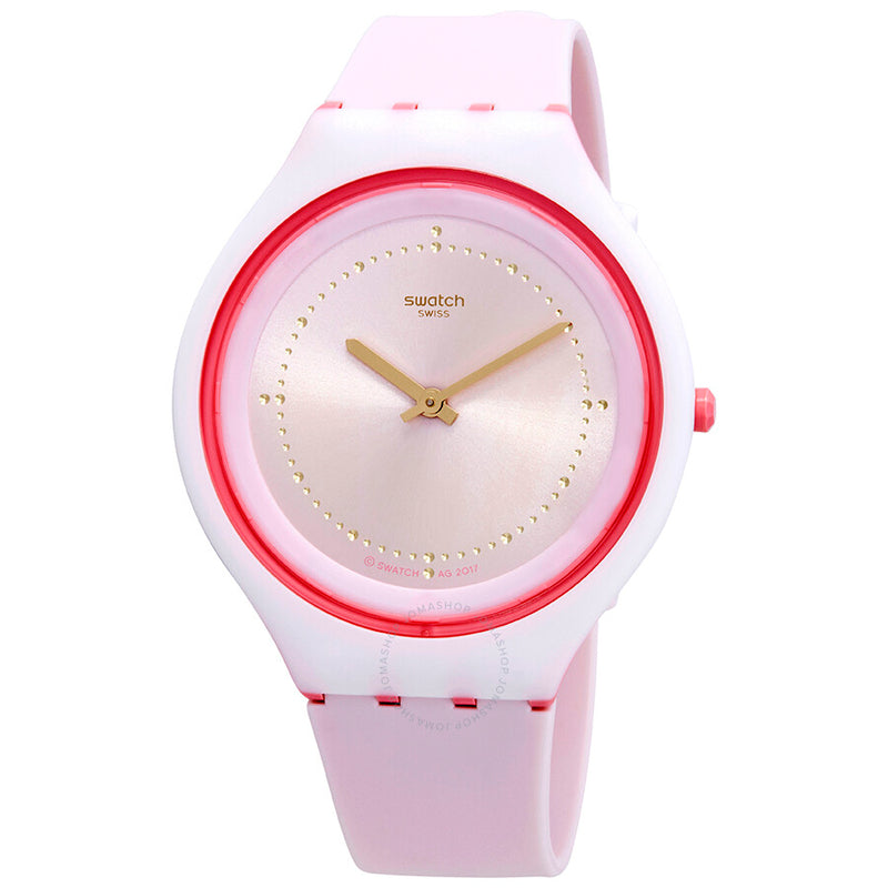 Swatch Skinblush Pink Dial Ladies Watch SVUP101 - The Watches Men & Co