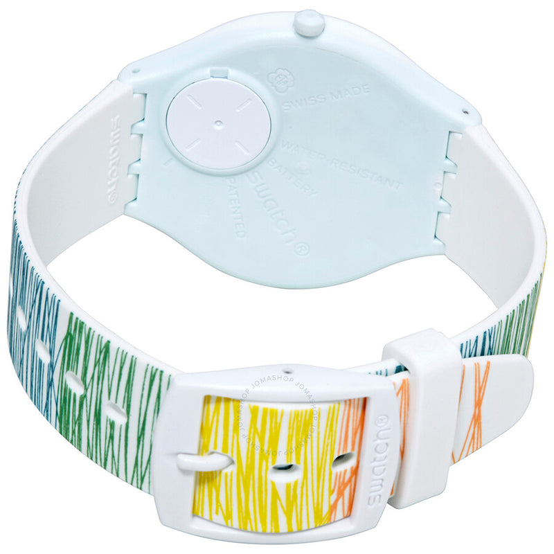 Swatch Skinesquisse White Dial Ladies Watch SVOW103 - The Watches Men & Co #3