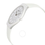 Swatch Skinpure White Silicone Rubber Watch SVOW100 - The Watches Men & Co #2