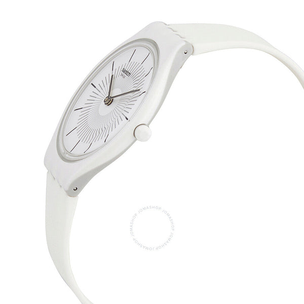 Swatch Skinpure White Silicone Rubber Watch SVOW100 - The Watches Men & Co #2