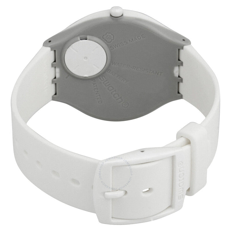 Swatch Skinpure White Silicone Rubber Watch SVOW100 - The Watches Men & Co #3