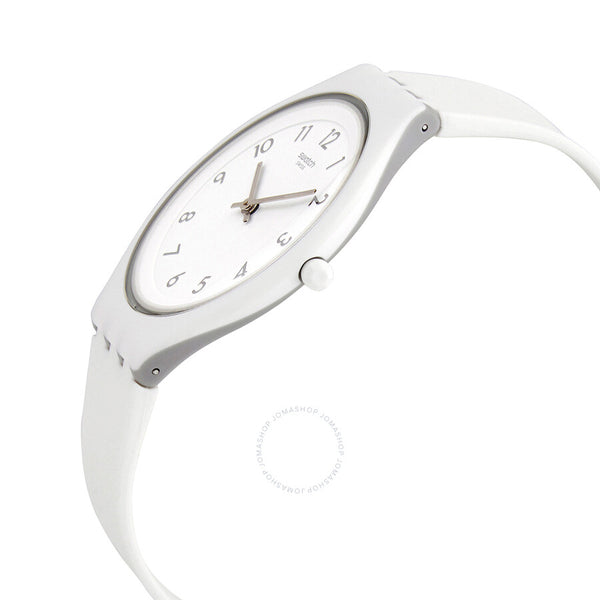 Swatch Skinsnow White Silicone Skin Unisex Watch SVUW101 - The Watches Men & Co #2
