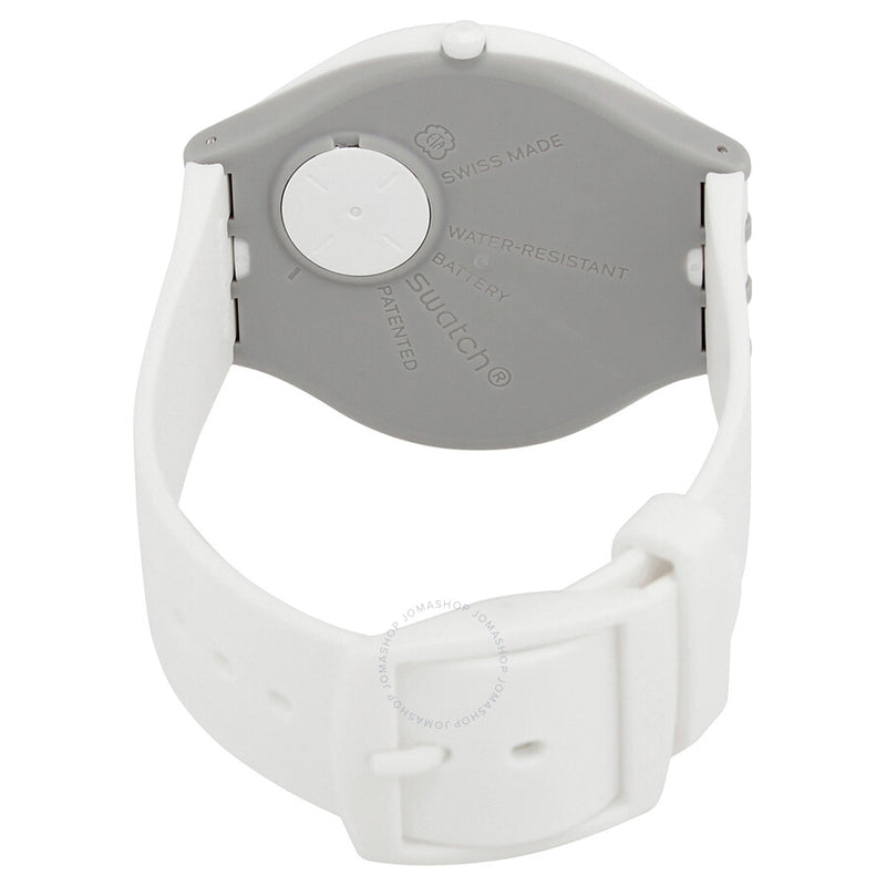 Swatch Skinsnow White Silicone Skin Unisex Watch SVUW101 - The Watches Men & Co #3
