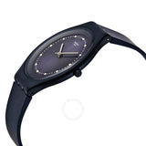 Swatch Skinsparks Dark Blue Sun-brushed Dial Unisex Watch SVUN100 - The Watches Men & Co #2