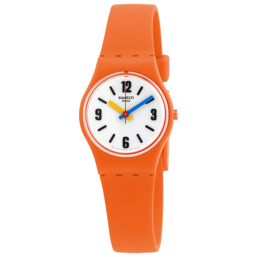 Swatch Sorange Quartz White Dial Ladies Watch LO114 - The Watches Men & Co