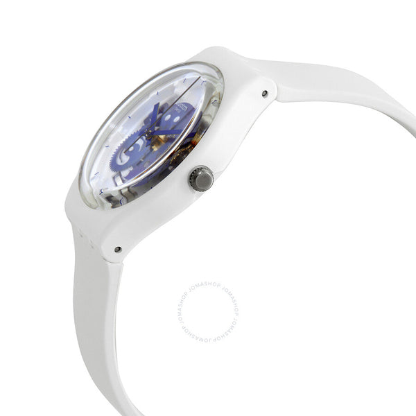 Swatch Time To Blue Small Quartz Unisex Watch SO31W103 - The Watches Men & Co #2