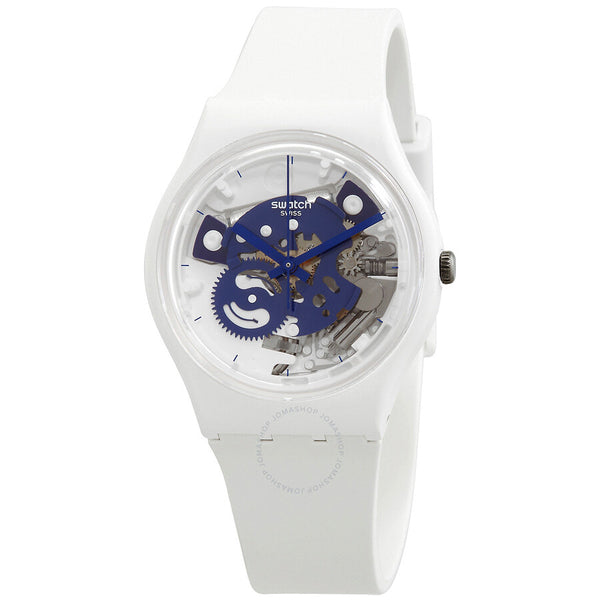Swatch Time To Blue Small Quartz Unisex Watch SO31W103 - The Watches Men & Co