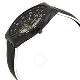 Swatch White Side Quartz Black Skeleton Dial Men's Watch SS07B101 - The Watches Men & Co #2