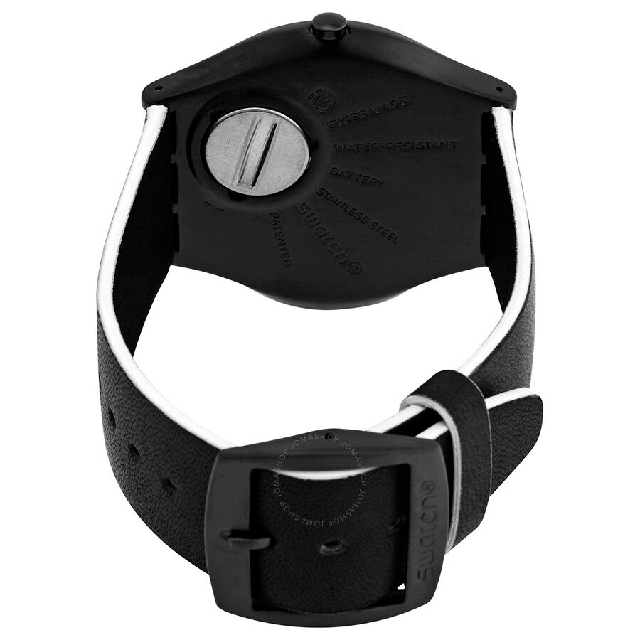 Swatch White Side Quartz Black Skeleton Dial Men's Watch SS07B101 - The Watches Men & Co #3